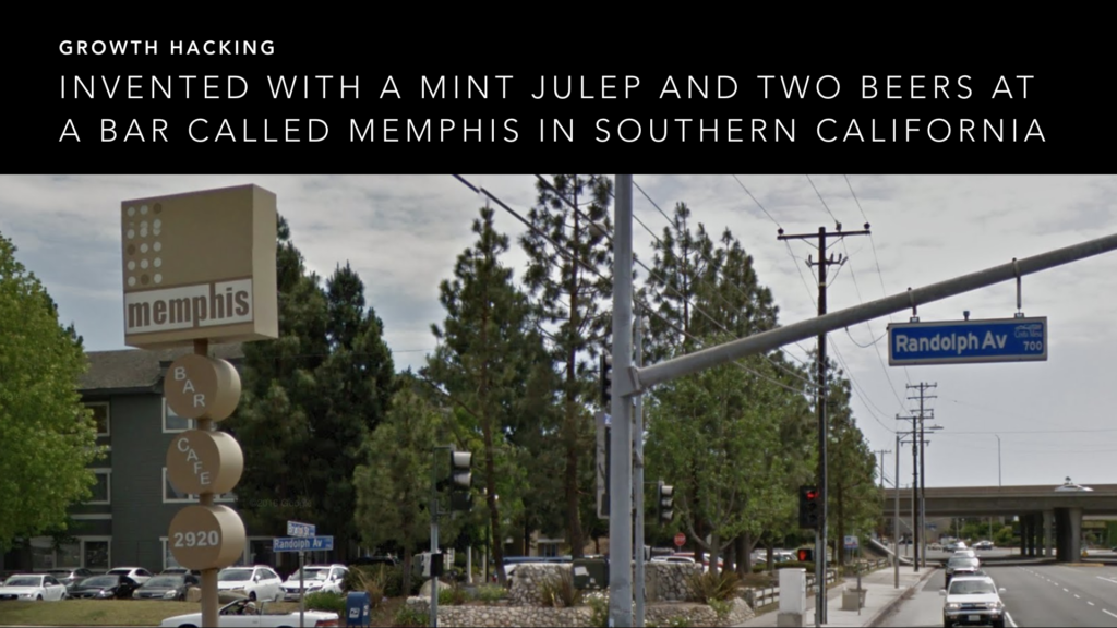 Growth hacking was invented with a mint julep and two beers